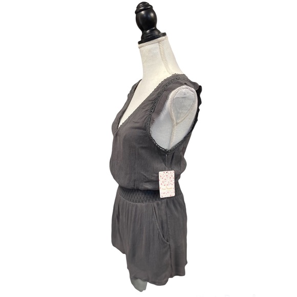 Free People Romper Charcoal Gray XS - Picture 7 of 15
